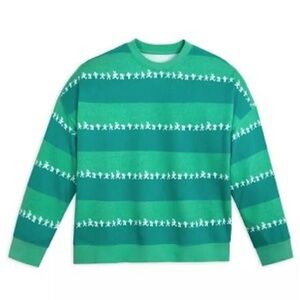 Disney Adults Pullover Sweatshirt - Mickey and Friends - Green size xl